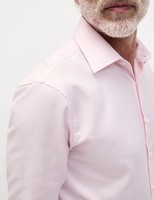 Marks & Spencer Mens Pink Cotton Regular Long sleeved Shirt - M&S