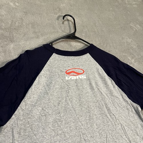 Vintage Vans Skateboarding Shirt Mens Small Grey Two Toned Made in USA Skate 90s - Picture 7 of 8
