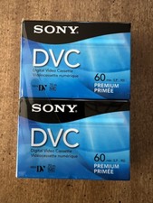 Sony 60 min Mini DV Premium DVC Blank Tape Video Cassete New Sealed - 2 Pack New