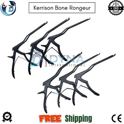 Kerrison Bayonet Bone Spine Rongeur, German Orthopedic Instruments Set of 6 PCs