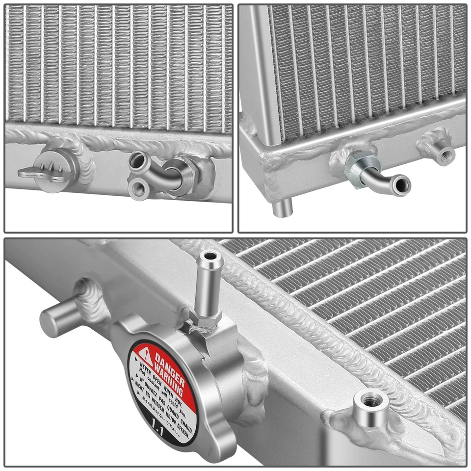 RADIADOR ALUMINIO RENDIMIENTO 2 FILAS PARA 1992-2000 CIVIC EG/DEL SOL INTEGRA AT Foto 4 de 4