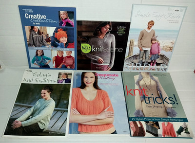 Lot 6 Knitting books Knit Tricks Quick easy family Creative techniques patterns