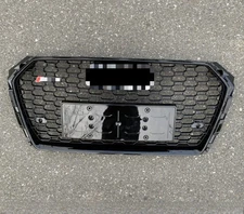 For Audi A4 S4 RS4 B9 2017-2019 Style Honeycomb Front Mesh Hex Grille Black