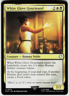 MTG - White Glove Gourmand/Vornehme Feinschmeckerin - PIP - EN - PL(Heavy Mark)