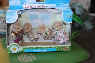 Sylvanian Families Monkey Family Figures Set by Flair UK Version WITH BOX
