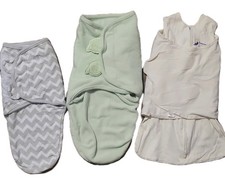 Lot of 3 Halo SleepSack Swaddle, SwaddleMe  Kiddopotamus NB 0-3M