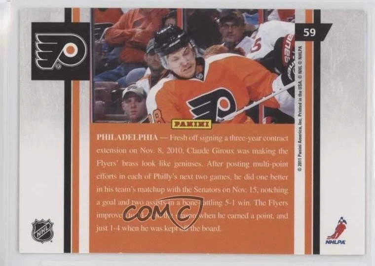 2010-11 Panini Pinnacle Rink Collection Claude Giroux #59 - Image 2 of 2