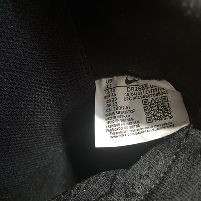 Nike ReactX Infinity Run 4 MENS 11 Triple Black Anthracite DR2665