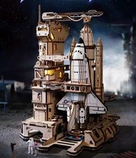 ROKR Space Shuttle 3D Wooden Puzzle Mechanical Building Kits for Adult Xmas Gift