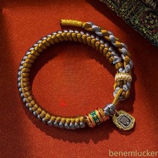 Tibetn Hand-woven Zakilam Bracelet Six Character Mantra Amulet HandString Bangle