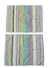 2 Pottery Barn Kids Standard Quilted Pillow Shams Multi Cotton Stripe Gingham