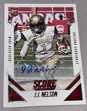 2015 Score Rookie Autograph JJ Nelson #430 UAB Blazers Cardinals, Bills, Colts