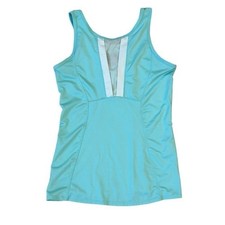Lucky in Love Aqua Sleeveless Tennis Pickleball Athletic Tank Top XS