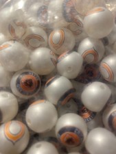 Chicago Bears 16mm Acrylic Beads for beadable pens DIY projects 6 pk