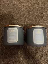 Bath Body Works White Barn 3-Wick Candle in Mahogany Teakwood High NEW 2