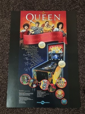 Queen CE - Pinball Brothers ORIGINAL Advertising Flyer NOS