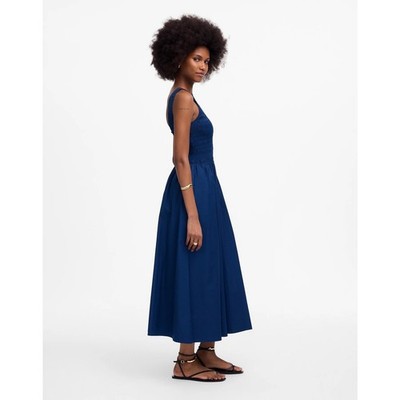 Madewell The Melody Scoopback Smocked Midi Dress Blue XXS NWT Minimalist | eBay Madewell The Melody Scoopback Smocked Midi Dress Blue XXS NWT Minimalist | eBay