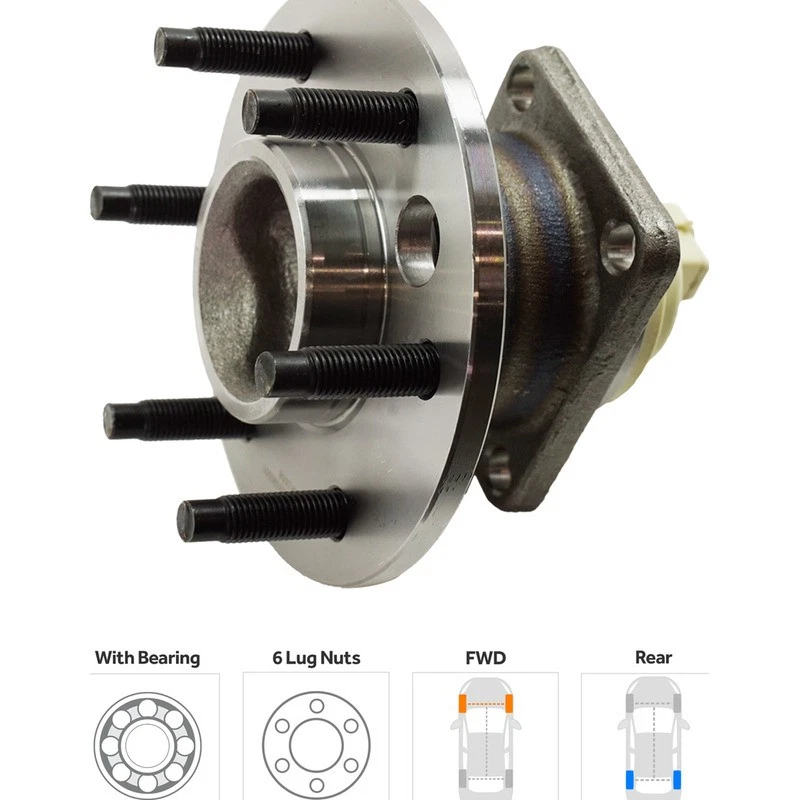 Buje de rueda para 06-09 Chevrolet Uplander Saturn Relé Buick Terraza Pontiac Foto 2 de 4