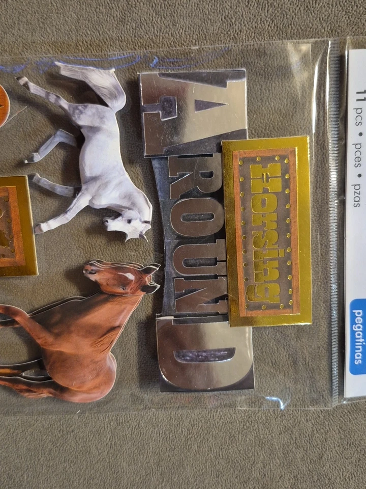 Horsing Around - Pegatinas de álbum de recortes 3D - Casa de papel STDM-0081 Foto 3 de 4