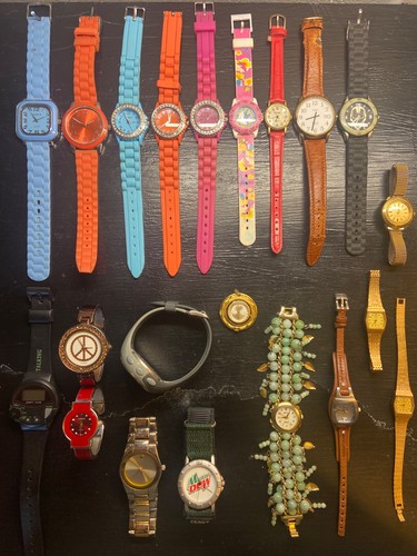 20+ Watch Lot – Timex, Omron, Mountain Dew, Quartz & Mechanical – Untested