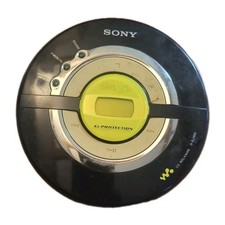 SONY CD Player Walkman D-EJ100 Digital Mega Bass CD-R/RW Lime PARTS OR REPAIR