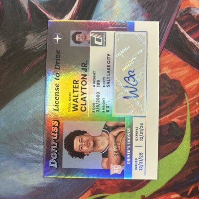 2025-26 Panini Donruss Walter Clayton Jr. License To Drive Auto RC /75