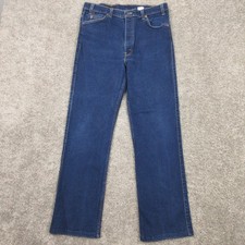 Vintage Levis Jeans Mens 33x29 Tag 36x32 Blue 517 Bootcut Western Denim 1995