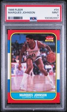 1986 FLEER #54 MARQUES JOHNSON PSA 9