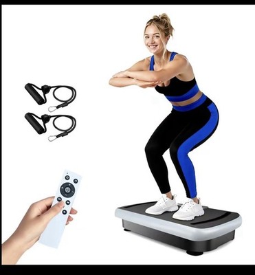 Vibration Plate Fitness Platform Exercise Machine Full Body w/Bluetooth 3 Colors