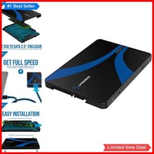 M.2 SATA NGFF to 2.5in SATA Adapter Enclosure Blue Aluminum for Desktop Laptop