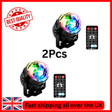 2pcs Ball Party Magic Light LED Disco RGB Rotating Club DJ Stage Lights Remote