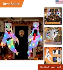 Halloween Decorations Outdoor Indoor, 2 Pack Light Up Ghost Decorations with ...