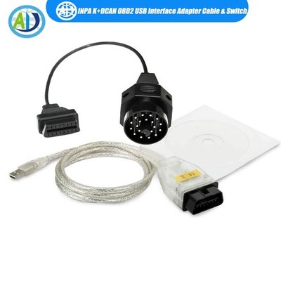 OBD Diagnoseschalter USB Schnittstelle für Ediabas INPA K+DCAN BMW OBD2 to OBD1