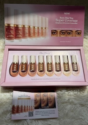Too Faced Born This Way Super Coverage Concealer All Shades x8 Gift Set Travel