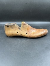 Antique Cobblers Last Wooden Shoe Form Metal Heel Primitive Rustic Farmhouse