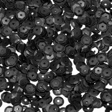 Loose Sequins 1400Pcs Cup Embroidery Sequins for Crafts Sewing,Black