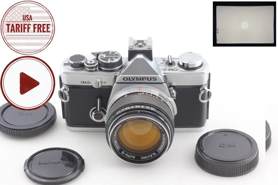 Clear Finder [Near MINT] Olympus OM 2N Film Camera + 50mm f/1.4 Lens From JAPAN - Image 3 of 4