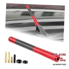 Car Short Antenna 4.7 Stubby Aluminum Radio Antenna 4.7 Inches Red