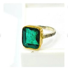 Natural Emerald Ring 925 Sterling Silver Ring Handmade Ring Wedding Ring