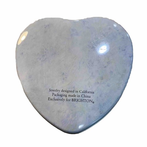 Brighton Heart Shaped Tin Jewelry Keepsake Gift Box Collectible Metal Container - Picture 4 of 8