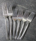 Towle Cascade Lot Of 6 Forks Sterling 249.2 Grams 925 Monogrammed Scrap Or Use