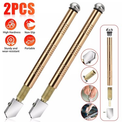 2x Professional Glass Cutter Metal Carbide Precision Anti-Skid Cutting Tools