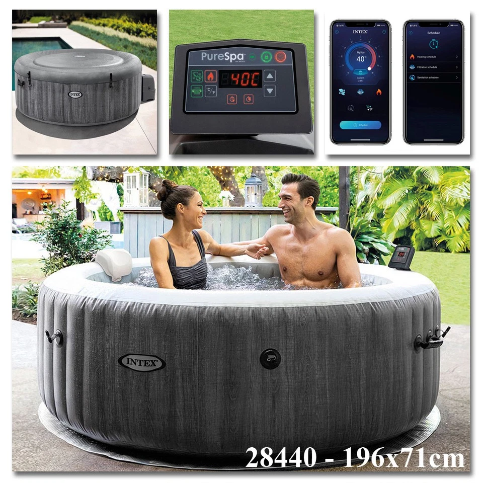 INTEX Whirlpool Pure SPA Jet Bubble Massage Becken Pool Kalkschutz - Bild 4 von 4