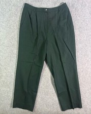 Vintage Pendleton Pants Womens 16 Green 100 Wool Straight Leg Made In USA
