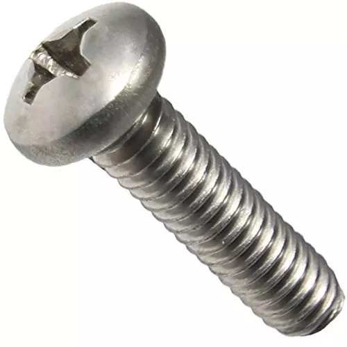 10-24 x 1/2" Pan Head Machine Screws Phillips Drive Stainless Steel Qty 1000