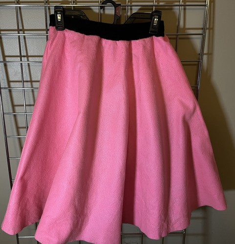 Vintage Child Pink Poodle Skirt A Wish Come True Costume Felt L 12-14 USA Made - Picture 3 of 13