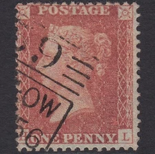 D5_27 GB QV 1856 1d PLATE 29 SG29-C8(1) HL FU GLASGOW 159 MADELEINE SMITH CANCEL