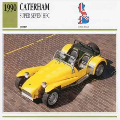 1990 Caterham Super Seven HPC Sport Oldtimer Foto/Info Maxi Karte