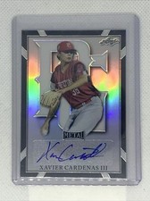 2021 LEAF METAL PERFECT GAME XAVIER CARDENAS III AUTO BLACK REFRACTOR 1/15
