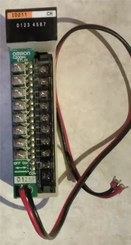 Omron 8 Point Relay Intput Unit C200H-ID211 with C200H-ETLOI Switches PLC